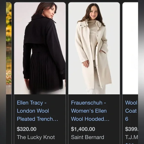 🐑🐇Ellen Tracy Angora & Wool Pea Coat - Picture 10 of 10